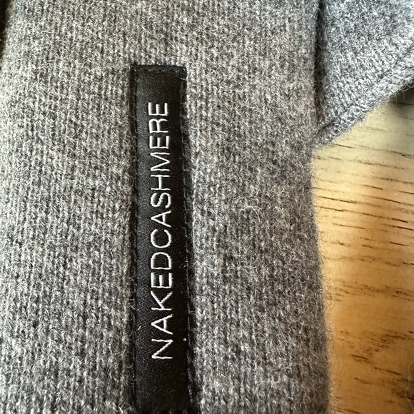 Naked Cashmere Love Mule Slippers in Smoke Gray with Silver Heart Size Medium - Picture 11 of 14